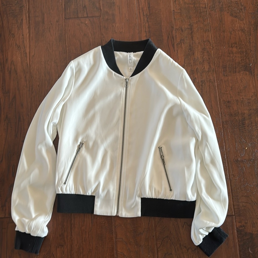 Black and White Bomber Jacket